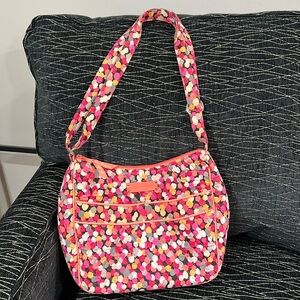 Vera Bradley purse. Bright colors and spots.